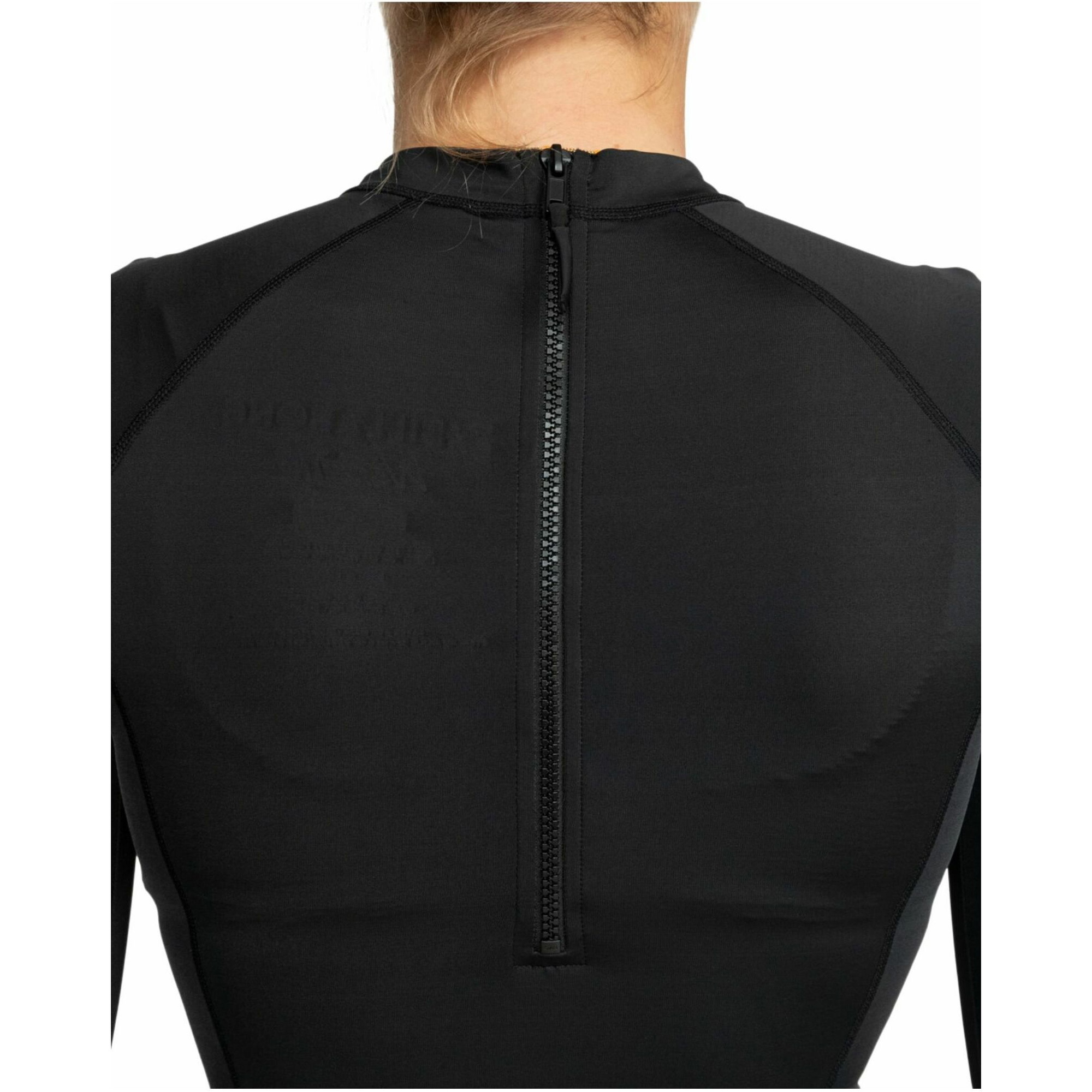 2026 Billabong Frauen Tropic Bodysuit Mit Langen Ärmeln Surfanzug EBJX100102 - Black Pebble